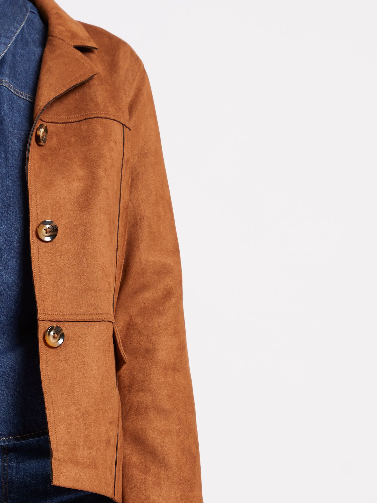 LANEY FAUX SUEDE JACKET- Exclusively available in our physical store