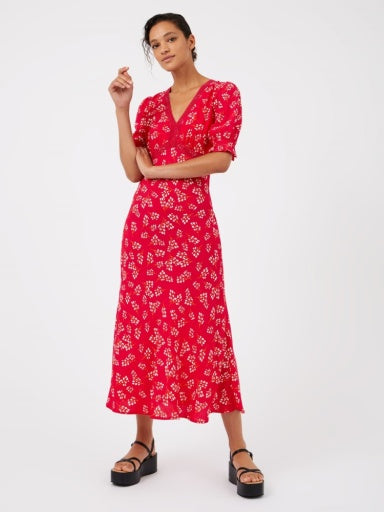 MEADOW SPRITZ V NECK DRESS - GREAT PLAINS