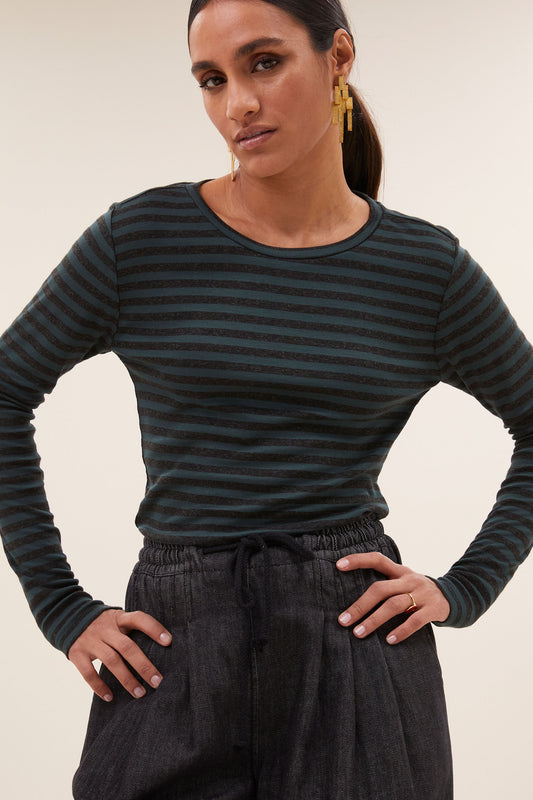 basic ls melange stripe top - Exclusively available in our physical store