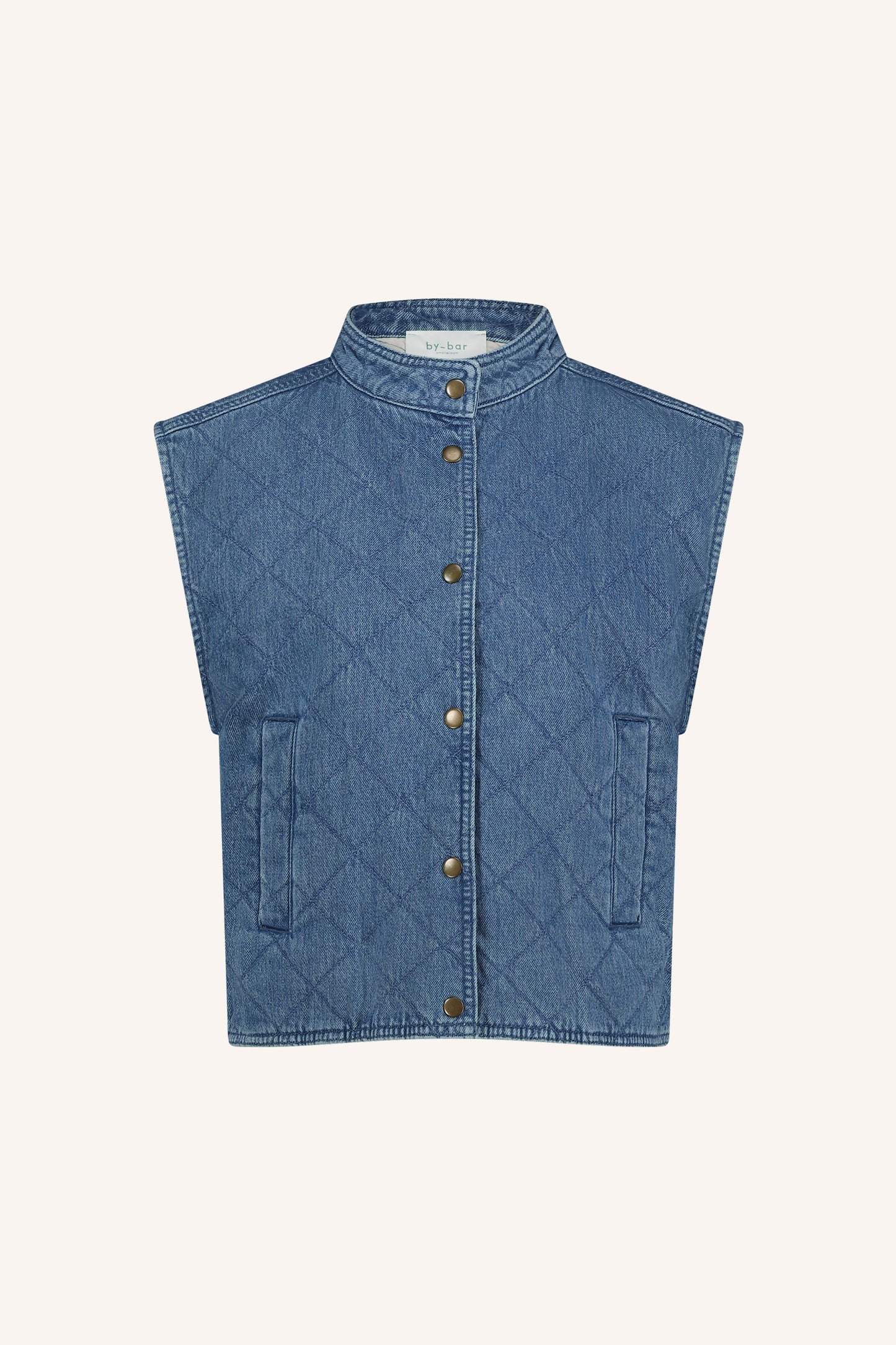 mave denim sleeveless jacket