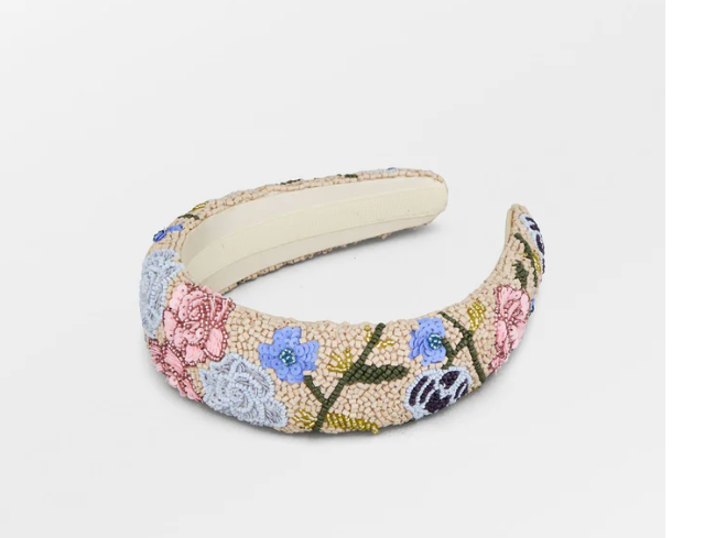 fleuriora wide beaded hairbrace