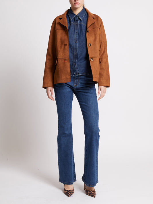 LANEY FAUX SUEDE JACKET- Exclusively available in our physical store