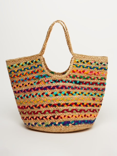 MULTICOLORED STRAW BAG - GREAT PLAINS